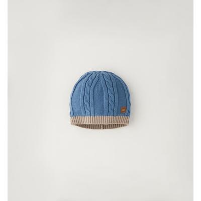 Outdoorhut MINIBANDA "BABY BOY ACCESSORIES", Jungen, Gr. 43, petroleum blau, Baumwolle, Hüte