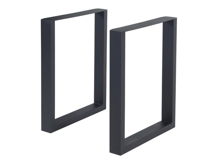 [en.casa] Tischgestell-Set 2 Tlg. Makers, Schwarz, Metall, 60x72x10 cm, Esszimmer, Esstische, Tischsysteme, Tischgestell