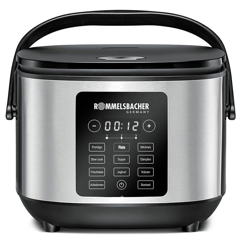 Rommelsbacher Multi-Reiskocher MRK 650 edelstahl/schwarz 600 Watt 3 Liter)