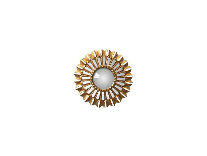 Miroir en résine or, rond, à fixer - Chehoma, Doplo - Ø38x1 cm