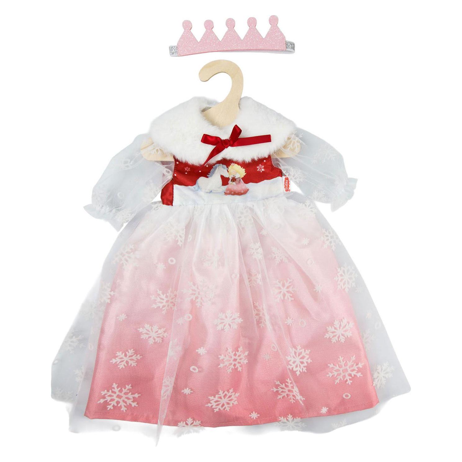 Heless Puppenkleid "Winterprinzessin Lumi" mit Krone und Plüsch-Cape, Gr. 35-45 cm (2680)