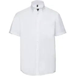 Russell Collection Klassisches bügelfreies Hemd Kurzarm, white, XL