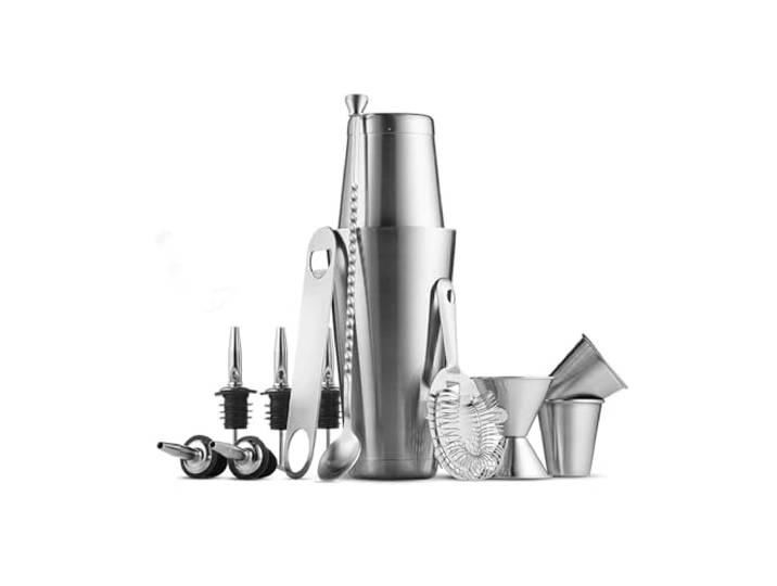 Cocktail Shaker Barkeeper-Set, 12-teilig, Edelstahl, Boston-Mixer, Bar, Milch, Tee, Shop, Cocktail-Shaker Bar Zubehör Set