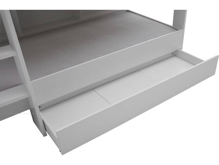 Bettschubkasten RELITA Sway , weiß, B:165cm H:14cm T:62cm, Holzwerkstoff, Schubladen, Bettschubkasten, bietet zusätzlich Stauraum, Rollenführung, pflegeleichte Oberfläche