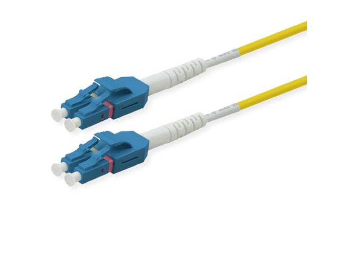 ROLINE LWL-kabel duplex 9/125µm OS2, LC/LC, UNIBOOT, geel, 7 m