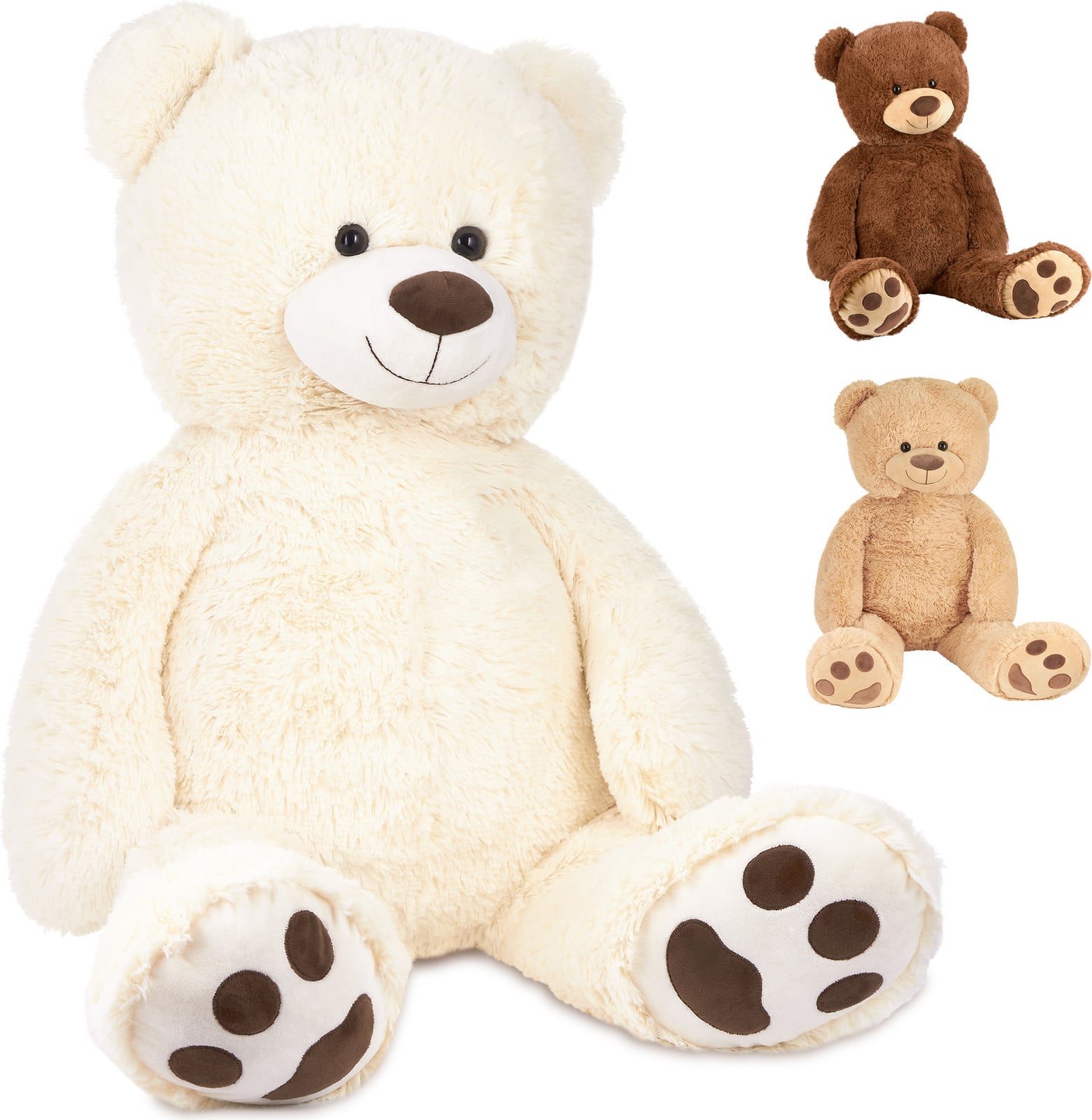 Brubaker XXL Knuffelbeer Wit, 100 cm