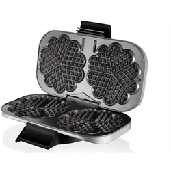 UNOLD Waffelautomat 48241 für 2 Waffeln in Herzform, 1200 W silber