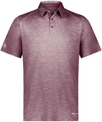Holloway 222572 Electrify Polo Powered by Coolcore Shirt in Maroon Heather size Small   Polyester Blend