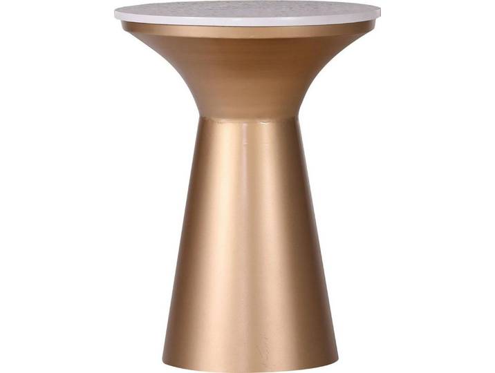 Home affaire Beistelltisch Menton, mit goldfarbenem Gestell und Terazzo Platte, in elegantem Design