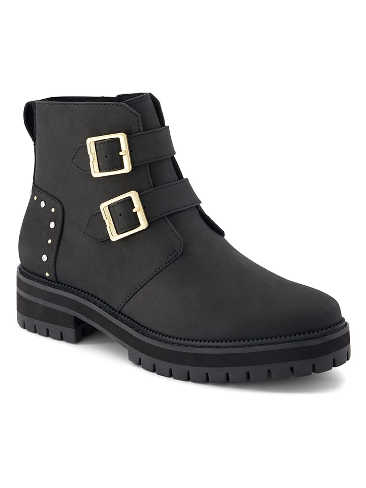 TOMS Leder-Boots "Simone" in Schwarz - 39