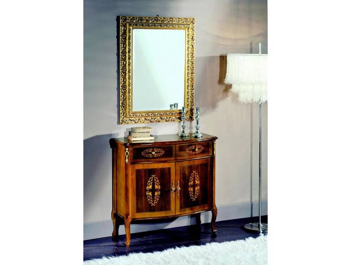 JVmoebel Kombikommode Barocke Holzkommode mit Spiegel – italienisches Design und Eleganz (Kombikommode+Spiegel), Made in Italy