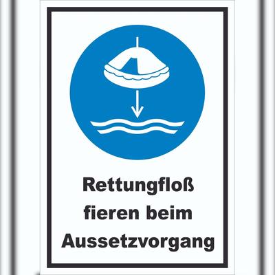 HB-Druck Rettungsfloß fieren beim Aussetzvorgang Schild A6 (105x148mm)