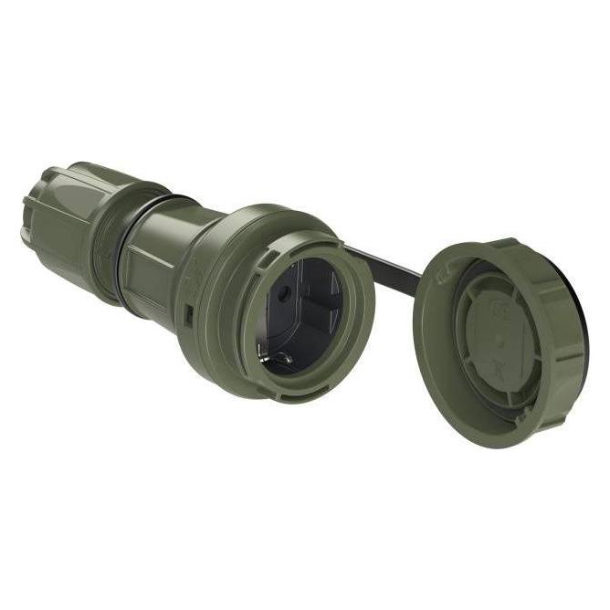 PCE PC Electric 20251-u Schutzkontaktkupplung ABS, PC 250V Bronze-Grün (matt) IP66, IP68 (20251-u)