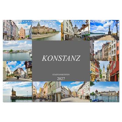 Konstanz Stadtansichten (Wandkalender 2027 DIN A3 quer), CALVENDO Monatskalender
