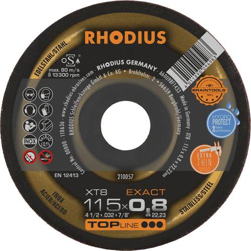 Rhodius XT8 EXACT 210057 Trennscheibe 50 St. Edelstahl, Stahl