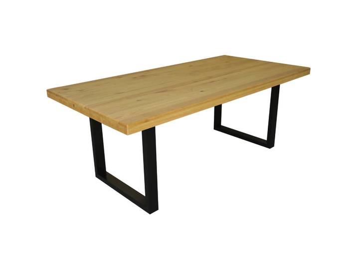 Livetastic Esstisch, Eiche, Holz, Metall, Eiche, vollmassiv, 90x76x160 cm, Esszimmer, Tische, Esstische