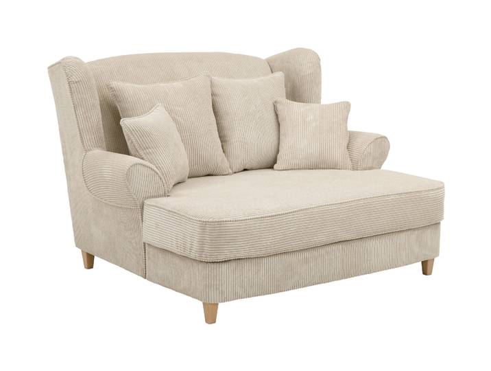 Tchibo - XXL-Ohrensessel »Harvard« in Cordstoff - 154x144x102cm - creme -