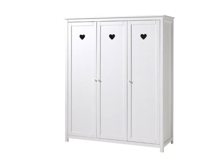 Natur24 Kleiderschrank Kleiderschrank Amori MDF Weiß 159x191x57cm
