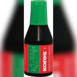 Kores Stempelfarbe ohne Öl, 27ml grün mit Verstreicher # SF71318