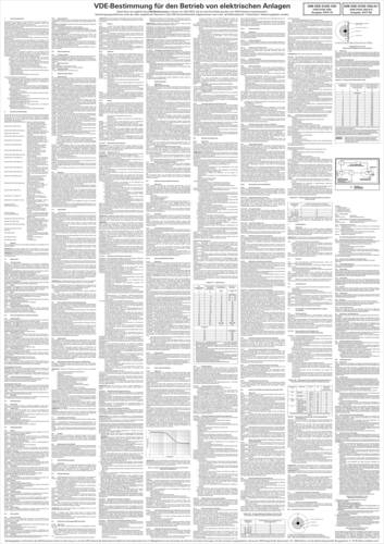 SafetyMarking 43.A9010 Aushang VDE Allgemeine Bestimmungen für den Betrieb von elektrischen Anlagen Kunststoff (B x H) 650mm