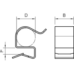 OBO 1483933 Trägerklammer für Kabel, 6-7mm 4-7mm, St, ZL  - 100 Stück