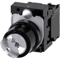 Siemens 3SU11004BF111BA0 3SU1100-4BF11-1BA0 Schlüsselschalter Frontring Kunststoff Schlüssel Schwarz, Grau 1 x 90 ° Schlüsselentriegelung 1 St.