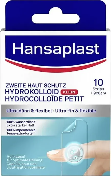 Hansaplast Pflaster ZWEITE HAUT SCHUTZ HYDROKOLLOID KLEIN 48846 transparent 1,9 x 6,0 cm, 10 St.