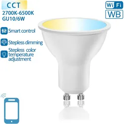 Aigostar WLAN + Bluetooth 6W GU10 CCT LED Smart Home Leuchtmittel Strahler Leuchte Spot