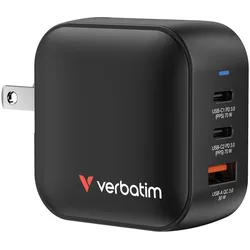 verbatim 70W USB-A, 2x USB-C Mini GaN Ladegerät, schwarz