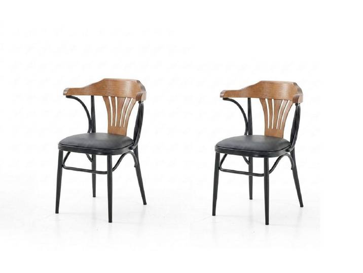 JVmoebel Esszimmerstuhl Stühle-Set 2x Stuhl Modern Komfortabel Weich Schwarz Stilvoll, Made in Europa