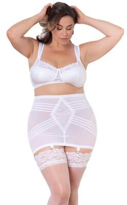 Plus Size Women's Firm Shaping Open Bottom Girdle by Rago in White (Size 7X)