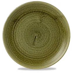 Churchill Stonecast Plume Olive Teller Flach Coup 21,7cm