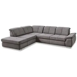 ComfortPlan Ecksofa Saragossa Stoff Silver