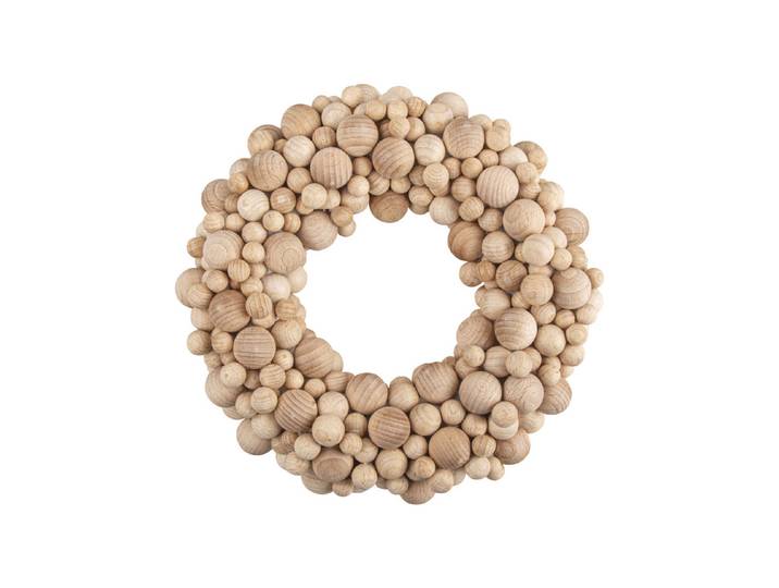 Rayher Holzkugelkranz mit Styropor Ring ⌀ 20 cm 290 Kugeln