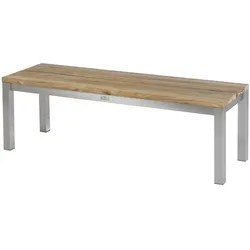 Diamond Garden Bank SALERNO 140 cm, Edelstahl / Recycled Teak