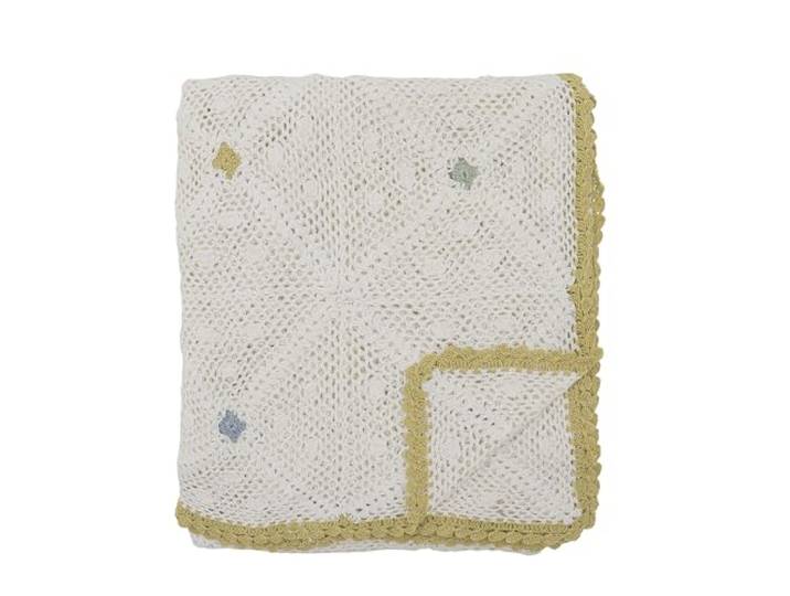 Bloomingville Rovigo Deken, natuurlijk katoen, L150xB125 cm