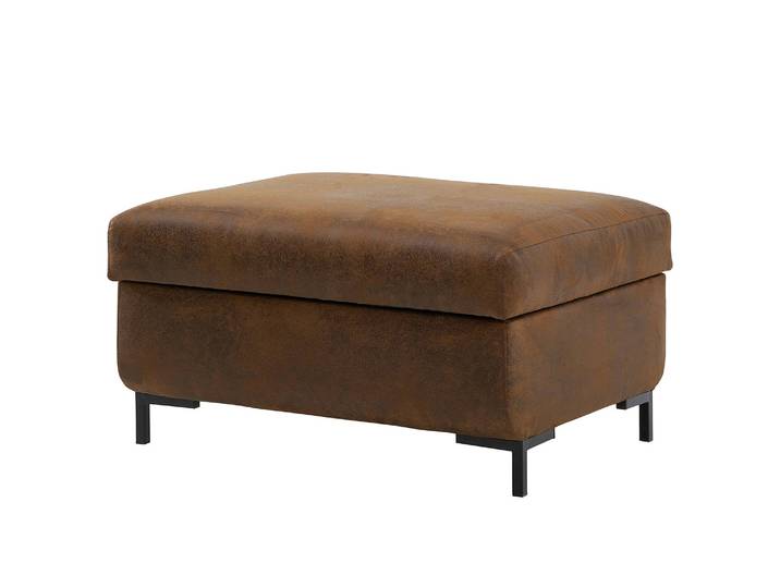 Polsterhocker Ulanula 87 x 47 x 72cm Braun Microfaser Goda: Schokoladenbraun