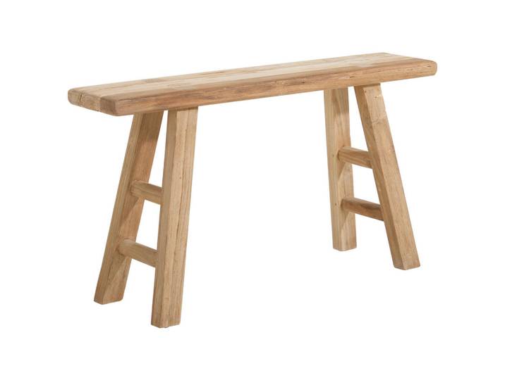 Livetastic Hockerbank, Naturfarben, Holz, Recyclingholz, vollmassiv, 90x50x25 cm,