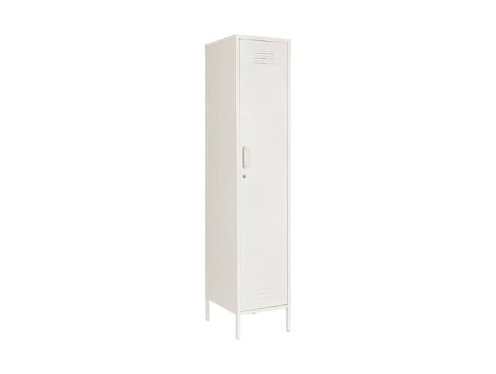Schmaler Kleiderschrank „Cambridge“ aus Metall Creme Bizzotto
