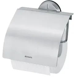 Toilettenpapierspender Brabantia Papierhalter Edelstahl matt mit Klappe, leicht zu montieren, inkl. Befestigungsmaterial