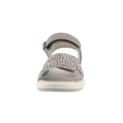 Sandale LURCHI "Lurchi Fiori", Mädchen, Gr. 27, grau, Leder, unifarben, Schuhe Sandale
