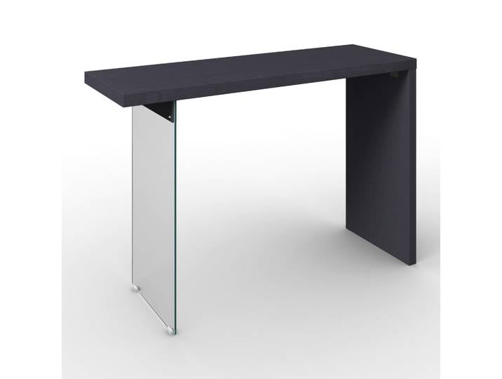 Konsolentisch Milan Schwarz Glas/Holz