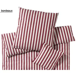 Elegante Bettwäsche Lido - 155x220 cm + 80x80 cm	bordeaux