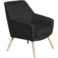 SESSEL Kachka Bezug Flachgewebe Buche natur / schwarz