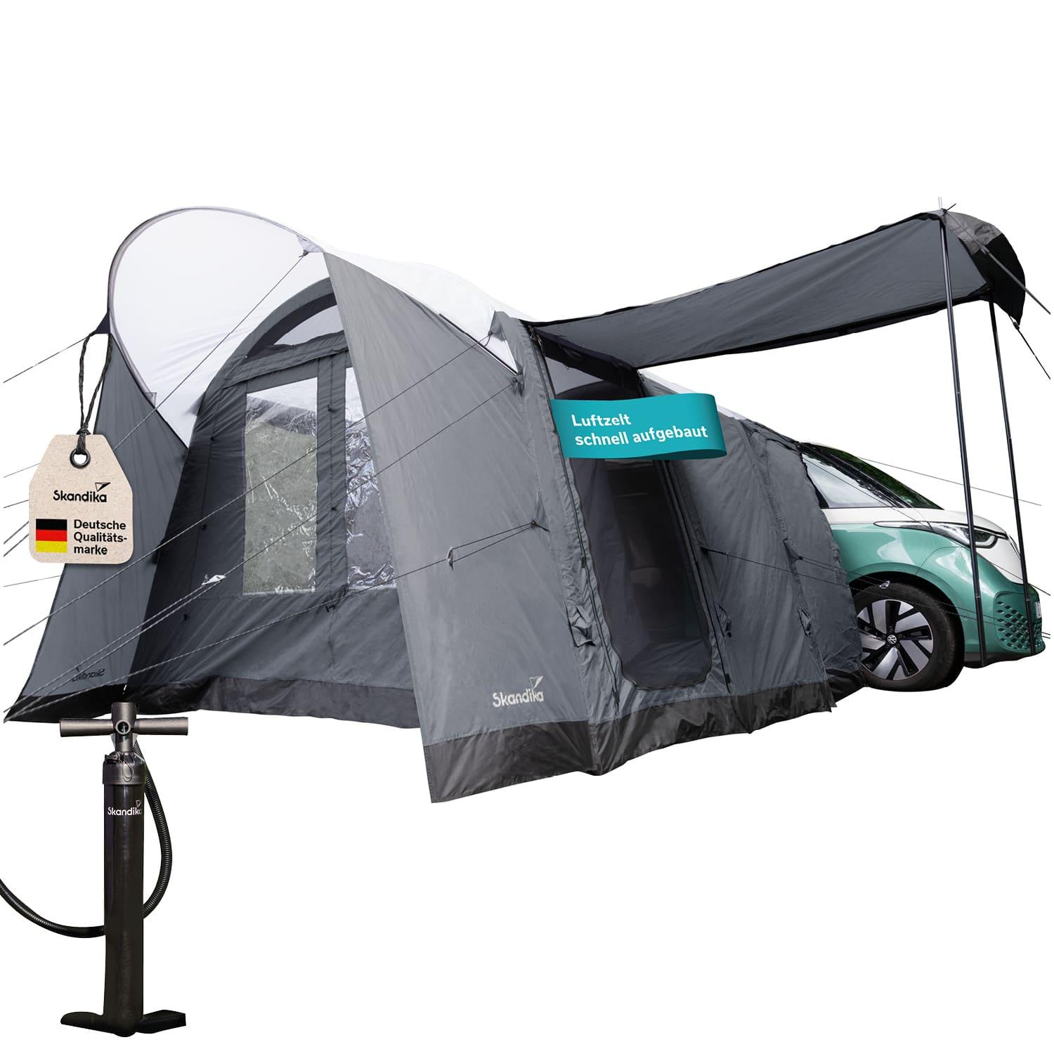 Skandika Busvorzelt Vejers Air Protect| Aufblasbares Vorzelt für 4 Personen, eingenähter Zeltboden, 2 m Stehhöhe, 3000 mm Wassersäule, Luftzelt