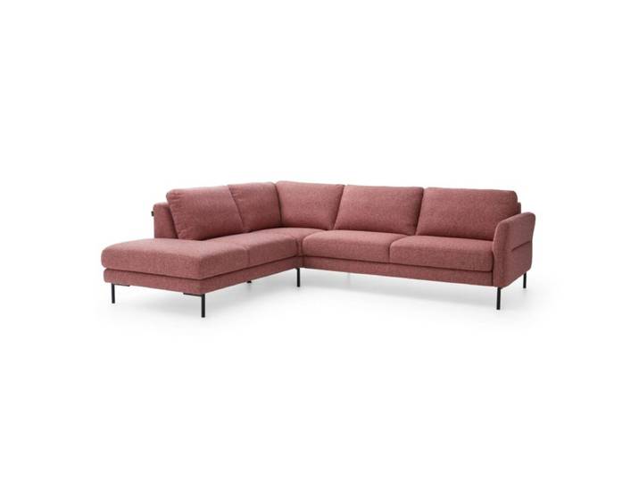 Contur Einrichten Enna Ecksofa - Flachgewebe Marinet 95 coral ,