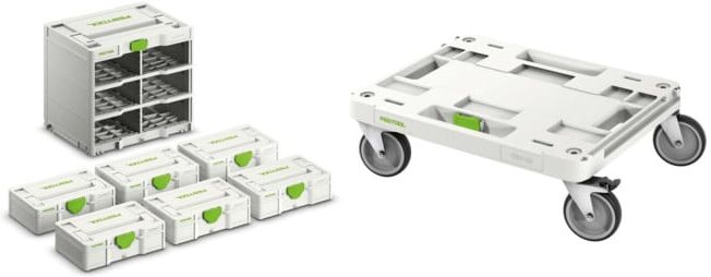 Set Festool Systainer³ Rack SYS3-RK/6 M 337-Set + Rollbrett SYS-RB