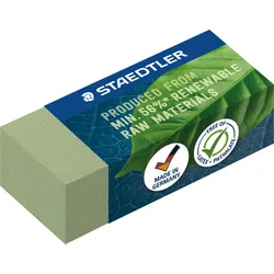 STAEDTLER 526835 - Radierer, 43x19x13 mm, zu 56% aus natürlichen Rohstoffen