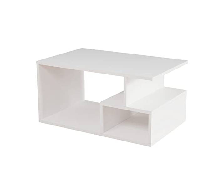 WellHome Beistelltisch Niger Weiss 90x54x42 cm