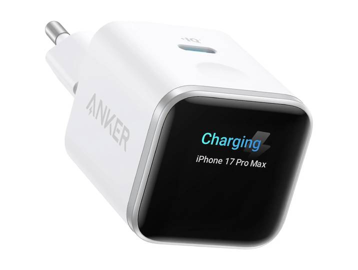 Anker Nano Charger (45W Smart Display 180 Foldable) Oplader Wit